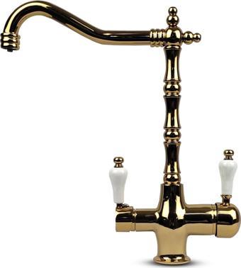 3 YOLLU RUSTİK GOLD MUSLUK