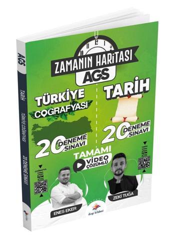 Dizgi Kitap 2025 Zamanın Haritası MEB AGS Türkiye Coğrafyası ve Tarih Video Çözümlü 20 Deneme - Dizgi Kitap Yayınları