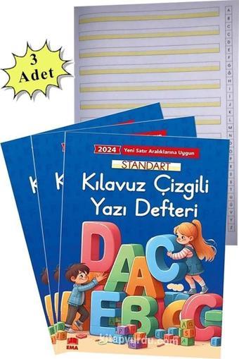 Yeni Müfradat Güzel Yazı Defteri A4 19x27 cm 24 Yaprak 3 Adet Standart Kılavuz Çizgili Yazı Defteri Satır Aralıklarına U