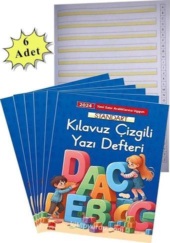 Yeni Müfradat Güzel Yazı Defteri A4 19x27 cm 24 Yaprak 6 Adet Standart Kılavuz Çizgili Yazı Defteri Satır Aralıklarına U