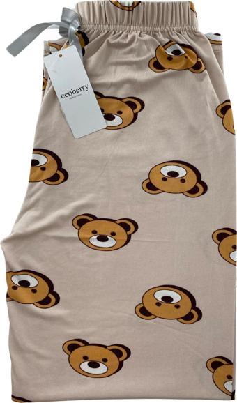 Kadın Ayıcık Desen Pijama Altı Milan - 104