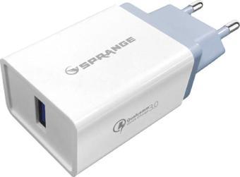 Sprange Q-30 3.0A USB Çıkışlı Hızlı Ev Şarj Başlığı 