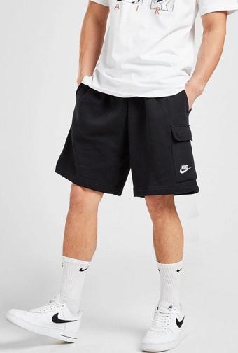 Nike Sportswear Club Men's Cargo Shorts Erkek Pamuklu Kargo Şort Siyah
