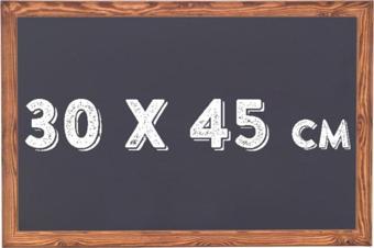 Chalky 30*45 Kara Tahta Ahşap Çerçeveli - Tebeşir Yazı Tahtası - Siyah
