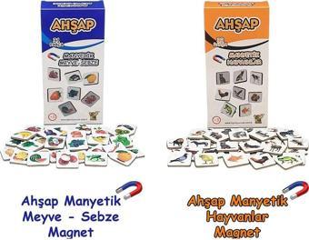 Bgm Oyuncak Ahşap Meyve Sebze- Hayvan Magnet