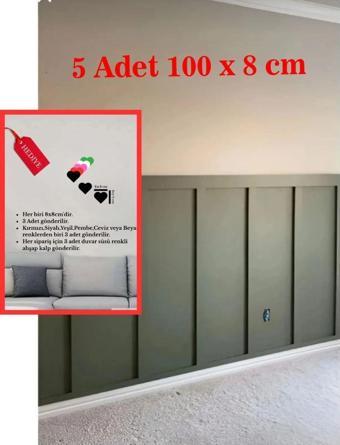 Nym Concept Beş Adet Iskandinav Duvar Çıtası 100Cm X 8 Cm Çocuk Odası Duvar Dekorasyonu , Duvar Çıtası