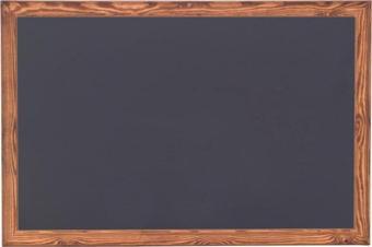 Chalky 20X40 Cm Ince Ahşap Çerçeveli Kara Tahta - Siyah