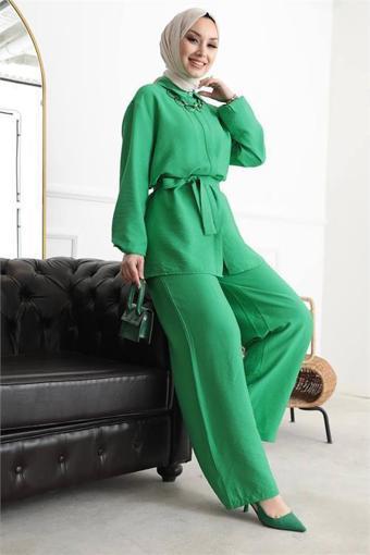 Dip Moda kadın ayrobin tunik pantolon alt üst takım SMS041