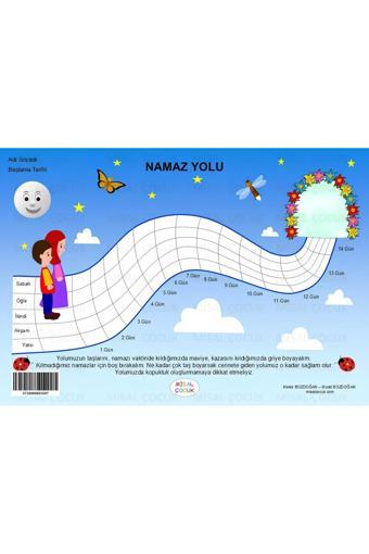 Namaz Yolu (Ezber ve Namaz Takip Kartı) - Misal Çocuk Yayınları