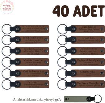 Açık Kahverengi & Gri, Lise Sınıflarına Anlamlı Bir Mezuniyet Hatırası 40'lı Set, Anı Anahtarlığı