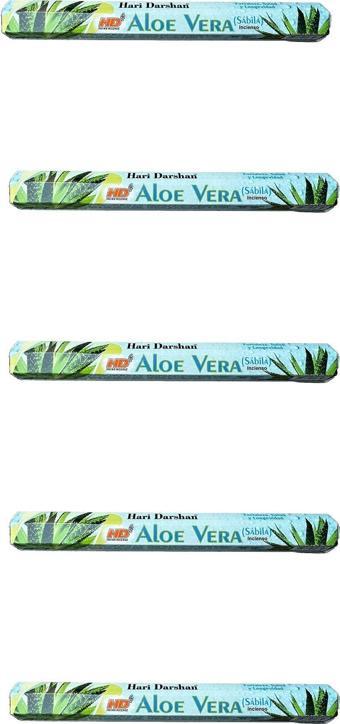 Hari Darshan Aloe Vera Çubuk Tütsü - Oda Ortam Kukusu - 20 Adetlik 5 Paket