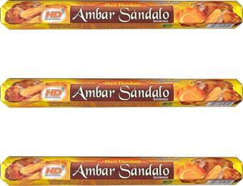 Hari Darshan Amber Kokusu Çubuk Tütsü - Oda Ortam Kukusu - 20 Adetlik 3 Paket