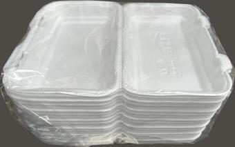 Dağyüce 36/D Tek Kullanımlık Köpük İskender Kapaklı Kase Kutu - 23.5x15 Cm. - 10 Adetlik 1 Paket