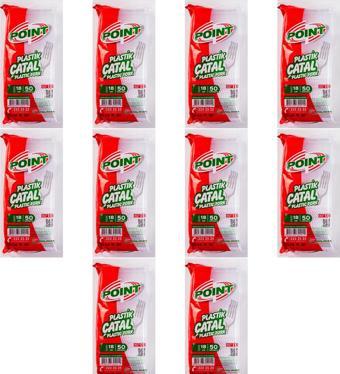 Point Plastik Lüx Şeffaf Çatal - 18 Cm. - 3.2 Gr. - 50 Adetlik 10 Paket
