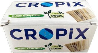 Cropix Tahta Ahşap Bambu Doğal Çay Kahve Karıştırıcı Çubuk Kaşık - 10.5 Cm. - 400 Adetlik Paket