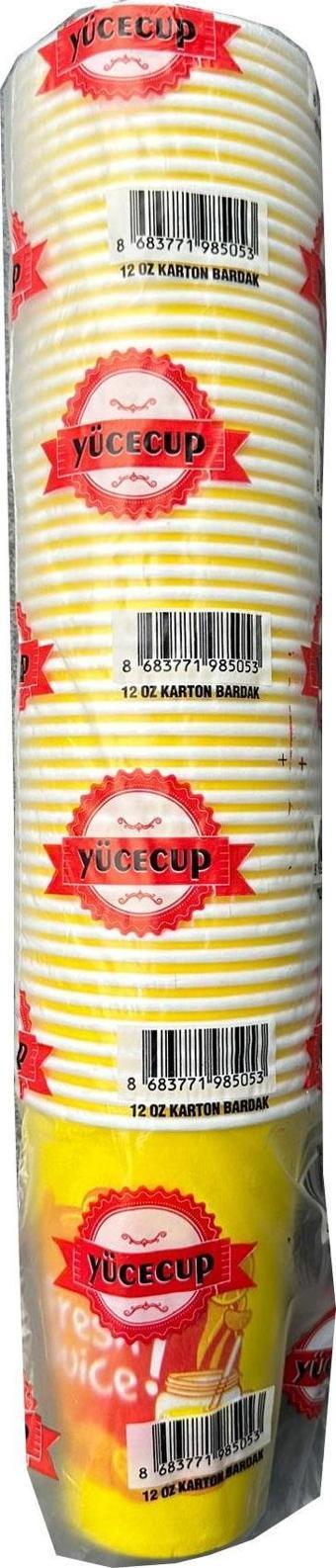 Dağyüce Kağıt Karton Bardak Tek Kullanımlık Çay Kahve Bardağı - 12 Oz - 50 Adetlik Paket