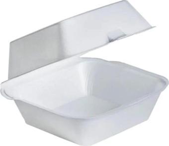Dağyüce Tek Kullanımlık Köpük Hamburger Kapaklı Kase Kutu - 15x15x8 Cm. - 10 Adet