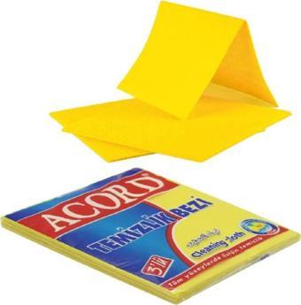 Acord Sarı Temizlik Cam Bezi - 35 x 38 Cm. - 3 lü Paket