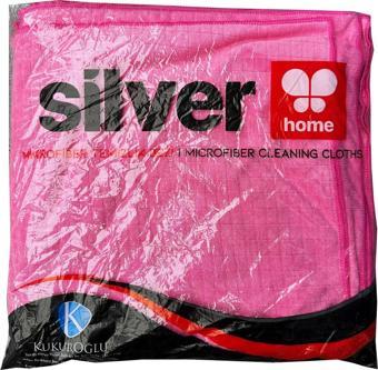 Silver Home Kareli Mikrofiber Temizlik Toz Cam Bezi -55 Gr. -300 Kalite -40x40 Cm. -20 Adetlik Paket