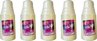 Roll-Up Party Dreams Parti Davet Piknik Renkli Plastik Sert Mika Bardak - Sarı - 25'li 5 Paket 