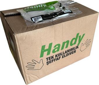 Handy HDPE İş Temizlik Tek Kullanımlık Şeffaf Eldiven / Büyük Boy / 100 Adetlik 100 Paket - Koli