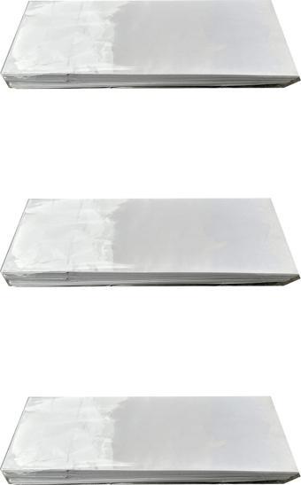 Laminelli Kraft Beyaz Kese Kağıdı - Küçük Boy - 10 x 30 Cm. - 20 Adetlik 3 Paket