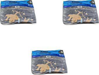 Arma Baskılı Mini Blok Poşet Torba - No : 3 - 30x50 Cm. - Siyah - 100 Adetlik 3 Paket