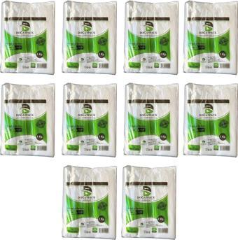 Doğanpack Şeffaf Naylon 2 lik 23x36 Cm. Bakkaliye Poşeti Torbası - 1 Kg. - Ort. 190 Adet - 10 Paket