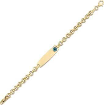 Nazarlıklı Altın Çocuk Künye - 14k - 4.30gr