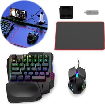 Serreha Pubg Mobil Oyun Kiti Klavye Mouse Dönüştürücü Seti Gamer Aksesuar 5 In1 Bt5.3