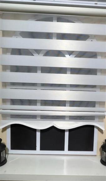 Zebra Stor Perde Beyaz Etek Dilimli STB-400-V01