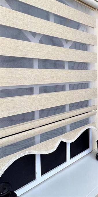 Zebra Stor Perde Sütlü Kahve Alüminyum Kasa STB-400-V03