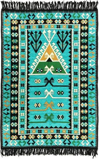 Shark Anadolu Seccade Kilim 6 Turkuaz