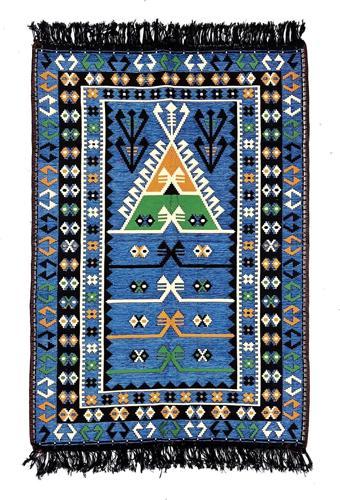 Shark Anadolu Seccade Kilim 12 Mavi