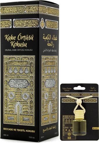 Kabe Örtüsü Kokusu 400ml Sprey Ve Kabe Örtüsü Kokusu 8 Ml Araba Kokusu Cam Şişe