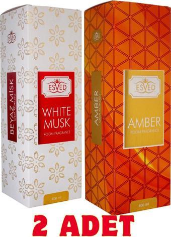 Amber ve Beyaz Misk & White Musk Oda Ve Kumaş Spreyi Seccade Spreyi Oda Kokusu Koku 400 ml