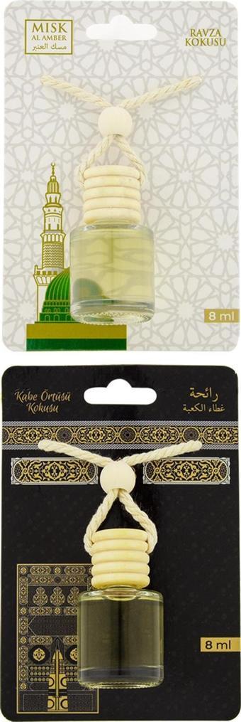 Medine Ravza Kokusu Ve Kabe Örtüsü Kokusu 8 Ml Araba Kokusu Cam Şişe