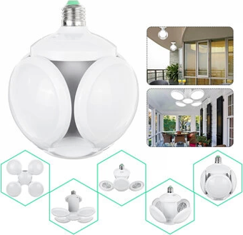 F-1997 Led Futbol Ufo Ampul E27 28w 360 Derece Katlanır Lamba Ac 220v Lamba Led Spot Işık Beyaz Glop Led