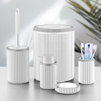 Le paris Yuvarlak 5 Parça Banyo Seti - Beyaz