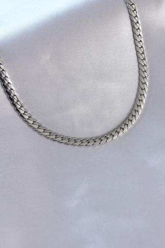  Gümüş Renk Zincir Model Erkek Kolye - EBJ241012W28505
