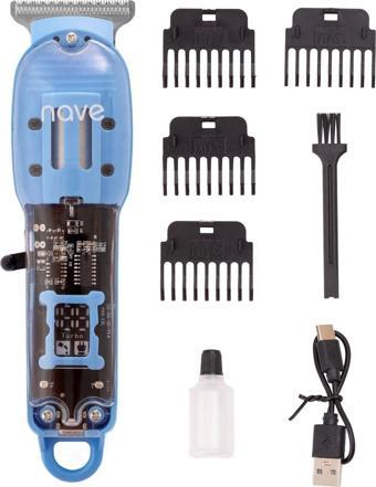Nave Bq-06 T Bıçaklı Şarjlı Tıraş Makinesi Led Ekranlı, Profesyonel Sakal Ve Saç Kesim