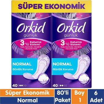 Orkid Günlük Koruma Ped Normal Süper Ekonomik Paket 80x6 480 Adet