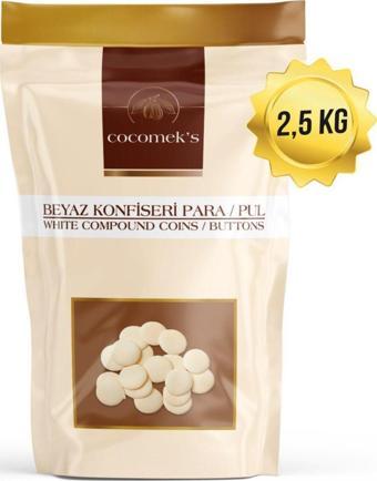 Cocomeks Beyaz Konfiseri Para Pul Çikolata 2.5 Kg