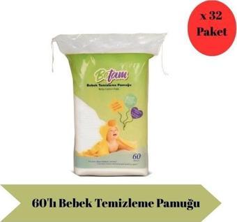 Betam Bebek Temizleme Pamuğu 60'lı 32 Paket