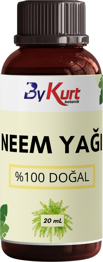 ByKurt %100 Saf Neem Yağı 20ML Doğal Böcek Kovucu Soğuk Sıkım Tesbih Ağacı Yağı