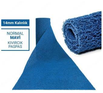 100X50CM MAVİ KIVIRCIK PASPAS-HALI KAYMAZ YOLLUK LİDYA 14MM