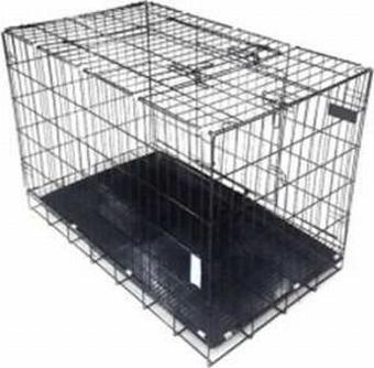 EuroDog Tel Köpek Kafesi Siyah 120x77x90 Cm.