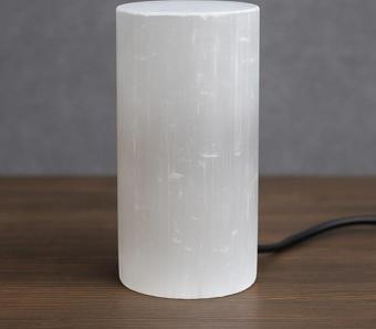 Selenit Taşı Lamba – 20 cm | Doğal Işıltı