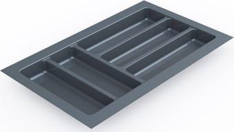 Tify Mutfak Çekmece Içi Kaşıklık 29Cm X 48Cm (Yanlar Ve Boydan 4Cm Kesilebilir) Antrasit Gri