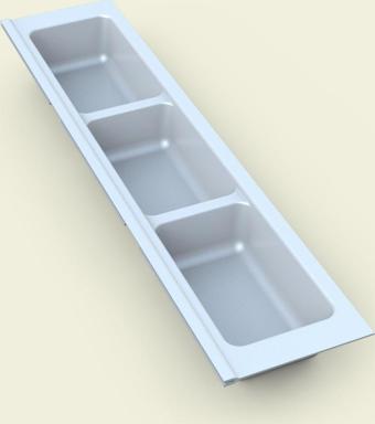 Tify Mutfak Çekmece Içi Kaşıklık, Beyaz Üç Bölmeli Modül 11Cm X 48Cm
